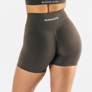 Alphalete Amplify Short - Mocha, Medium, 4.5”